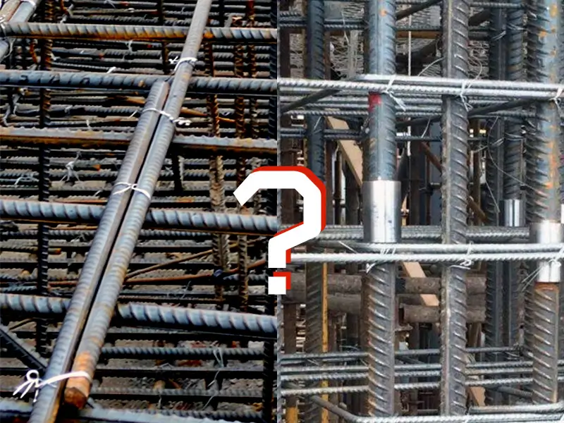 Qual é melhor: sobreposição ou conector de vergalhão?